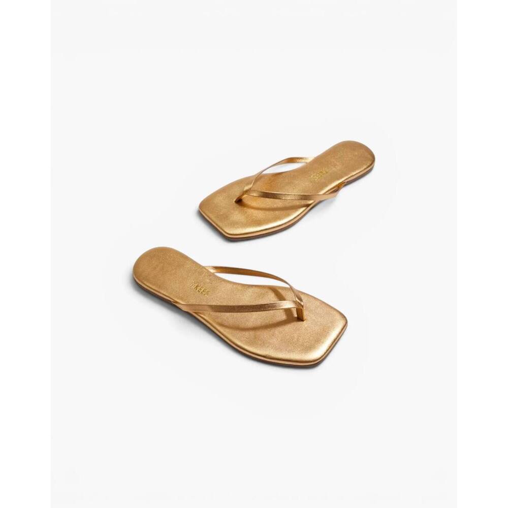 NEW TKEES women's square toe lily flip flop sandal in blink - Picture 3 of 4